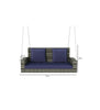 Virasat Double Seater Hanging Swing Without Stand For Balcony, Garden Swing (Grey + Blue)-VIRASAT FURNITURE & FURNISHING