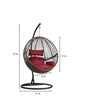 Virasat Single Seater Hanging Swing With Stand For Balcony, Garden Swing (Light Brown)-VIRASAT FURNITURE & FURNISHING