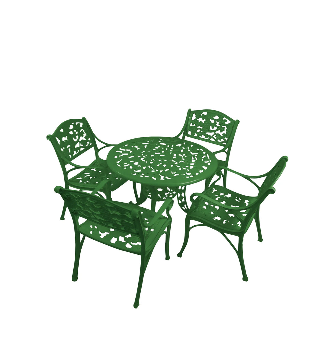 Virasat Tilo Cast Aluminium Garden Patio Seating 4 Chair and 1 Table Set