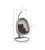 Virasat Single Seater Hanging Swing With Stand For Balcony, Garden Swing (Grey)-VIRASAT FURNITURE & FURNISHING