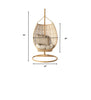 Virasat Single Seater Hanging Swing With Stand For Balcony, Garden (Honey)-VIRASAT FURNITURE & FURNISHING
