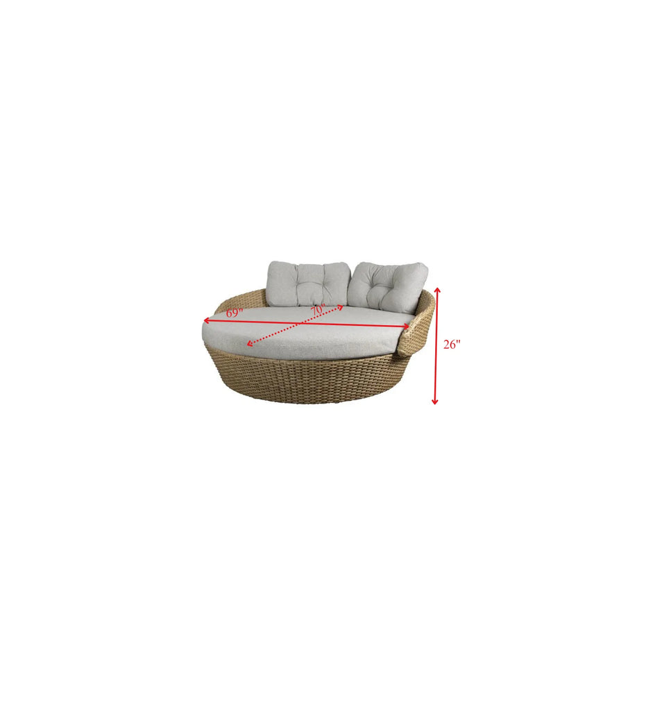 Virasat Outdoor Poolside Sunbed With Cushion Daybed (Honey Brown)-VIRASAT FURNITURE & FURNISHING