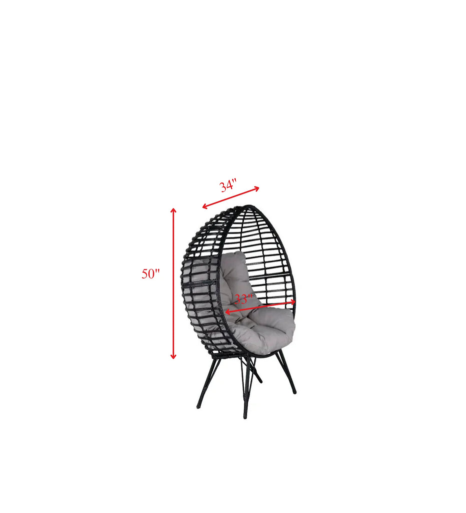 Virasat Single Seater Swing Basket For Balcony & Garden (Black)-VIRASAT FURNITURE & FURNISHING