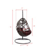 Virasat Single Seater Hanging Swing With Stand For Balcony, Garden Swing (Dark Brown)-VIRASAT FURNITURE & FURNISHING