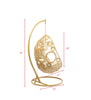 Virasat Single Seater Hanging Swing With Stand For Balcony, Garden (Khaki)-VIRASAT FURNITURE & FURNISHING