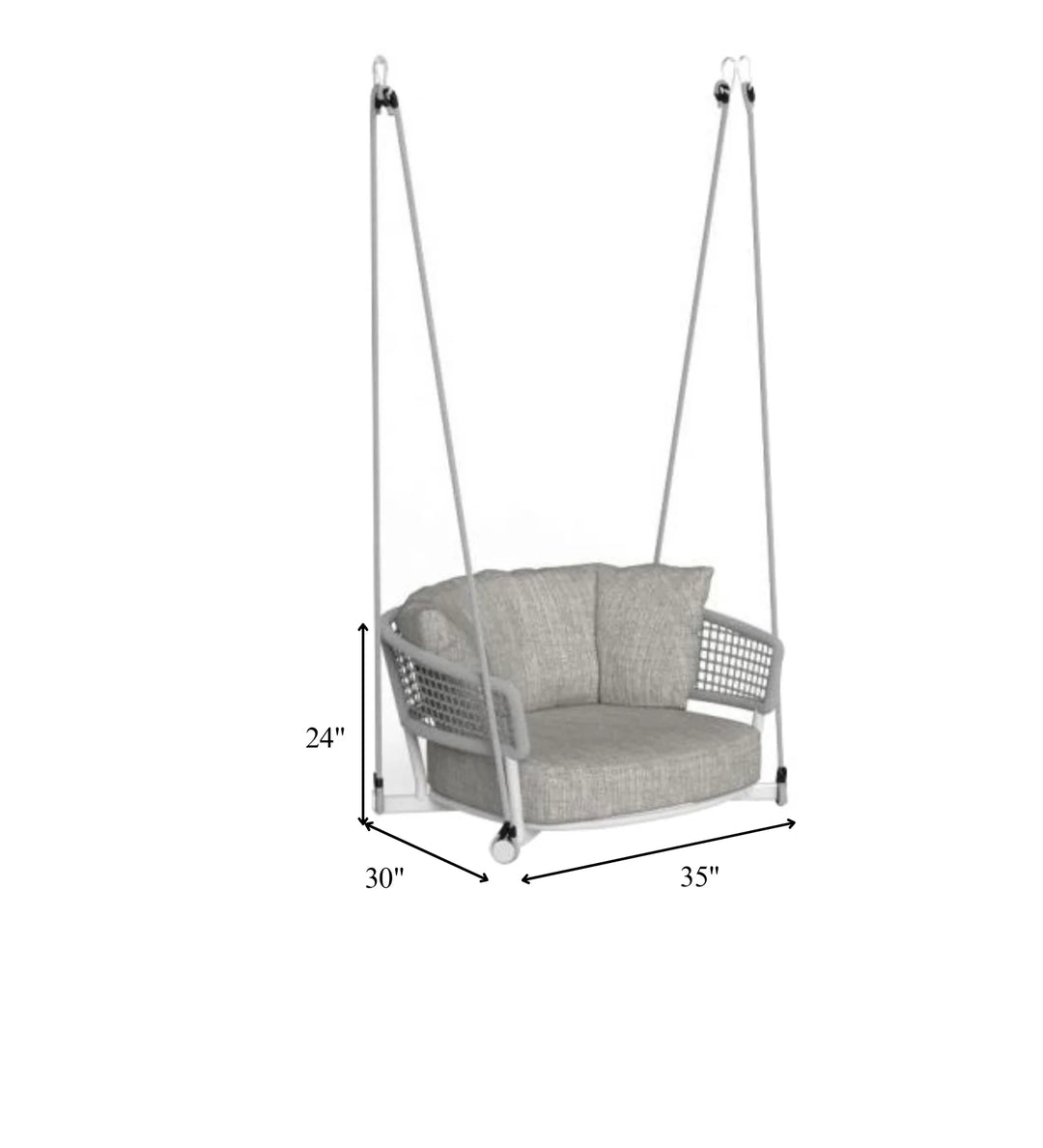 Virasat Beavin Single Seater Hanging Swing Without Stand For Balcony, Garden Swing