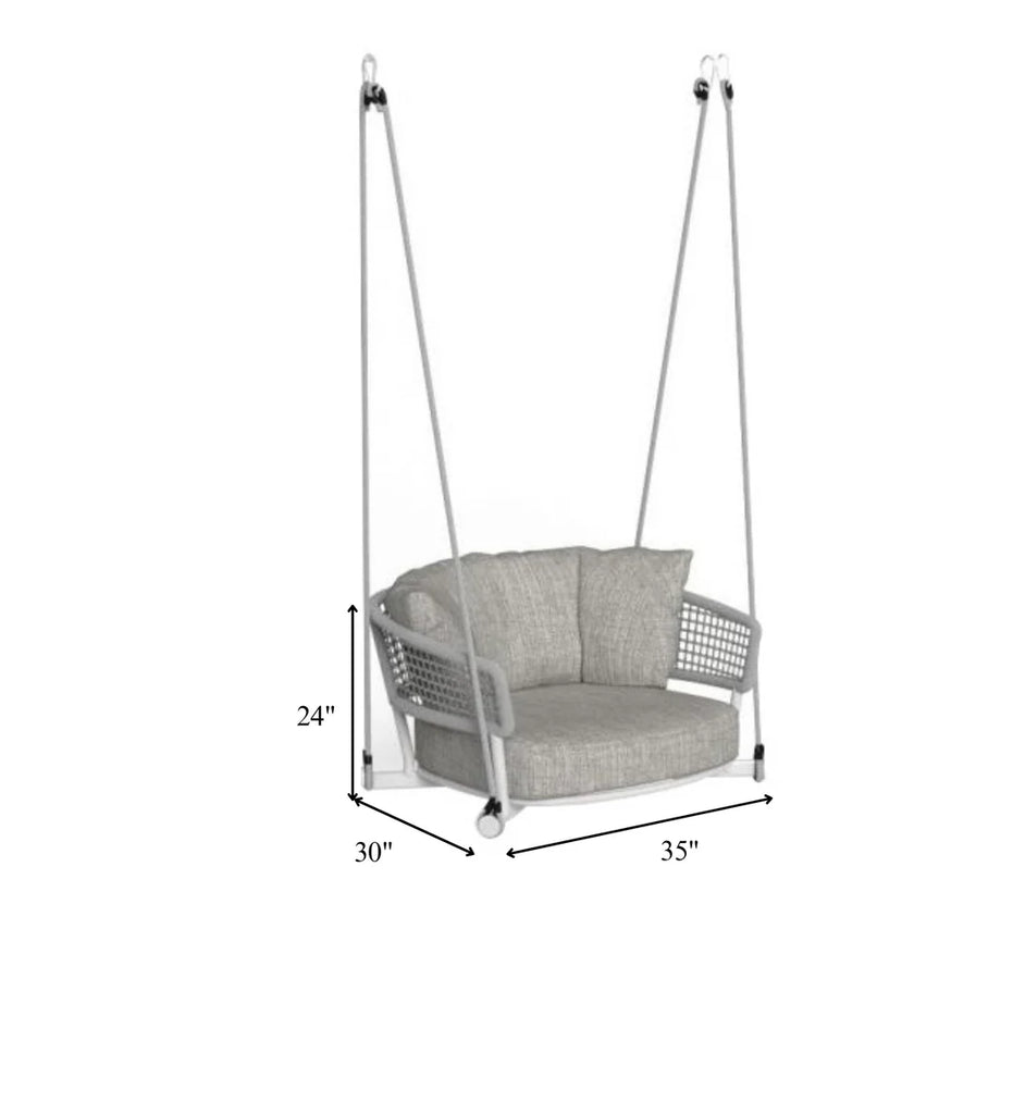 VIRASAT FURNITURE BEAVIN SINGLE SEATER HANGING SWING WITHOUT STAND FOR BALCONY & GARDEN SWING