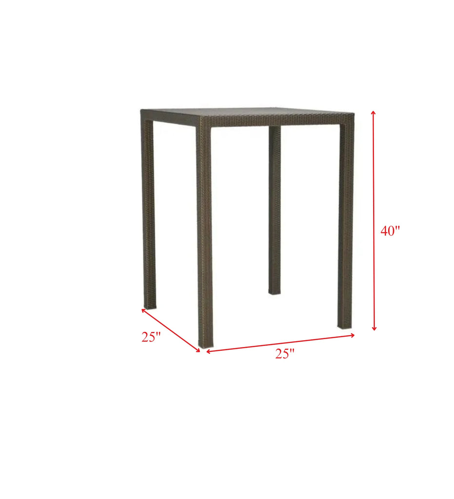 Virasat Outdoor Patio Bar Set 2 Chairs and 1 Table Set (Brown)-VIRASAT FURNITURE & FURNISHING