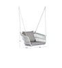 VIRASAT FURNITURE YETA SINGLE SEATER HANGING SWING WITHOUT STAND FOR BALCONY & GARDEN SWING (WHITE)