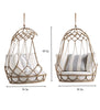 Virasat Single Seater Hanging Swing Without Stand For Balcony (Natural Brown) Braided & Rope-VIRASAT FURNITURE & FURNISHING