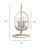 Virasat Single Seater Hanging Swing With Stand For Balcony, Garden (Honey)-VIRASAT FURNITURE & FURNISHING