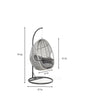 Virasat Single Seater Hanging Swing With Stand For Balcony, Garden Swing (White)-VIRASAT FURNITURE & FURNISHING
