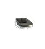 Virasat Outdoor Poolside Sunbed With Cushion Daybed (Grey) Braided & Rope-VIRASAT FURNITURE & FURNISHING