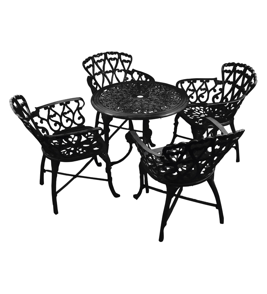 Virasat Cast Aluminium Garden Patio Seating 4 Chair and 1 Table Set-VIRASAT FURNITURE & FURNISHING