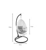 Virasat Single Seater Hanging Swing With Stand For Balcony, Garden Swing (White)-VIRASAT FURNITURE & FURNISHING