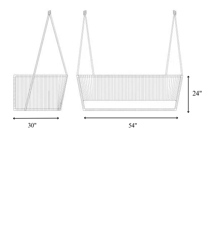 Virasat Scua Double Seater Hanging Swing Without Stand For Balcony , Garden Swing (Red) Braided & Rope