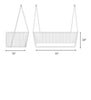 Virasat Double Seater Hanging Swing Without Stand For Balcony , Garden Swing (Red) Braided & Rope-VIRASAT FURNITURE & FURNISHING