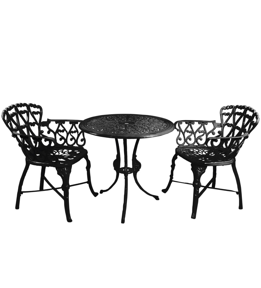 Virasat Rino Cast Aluminium Garden Patio Seating 2 Chair and 1 Table Set