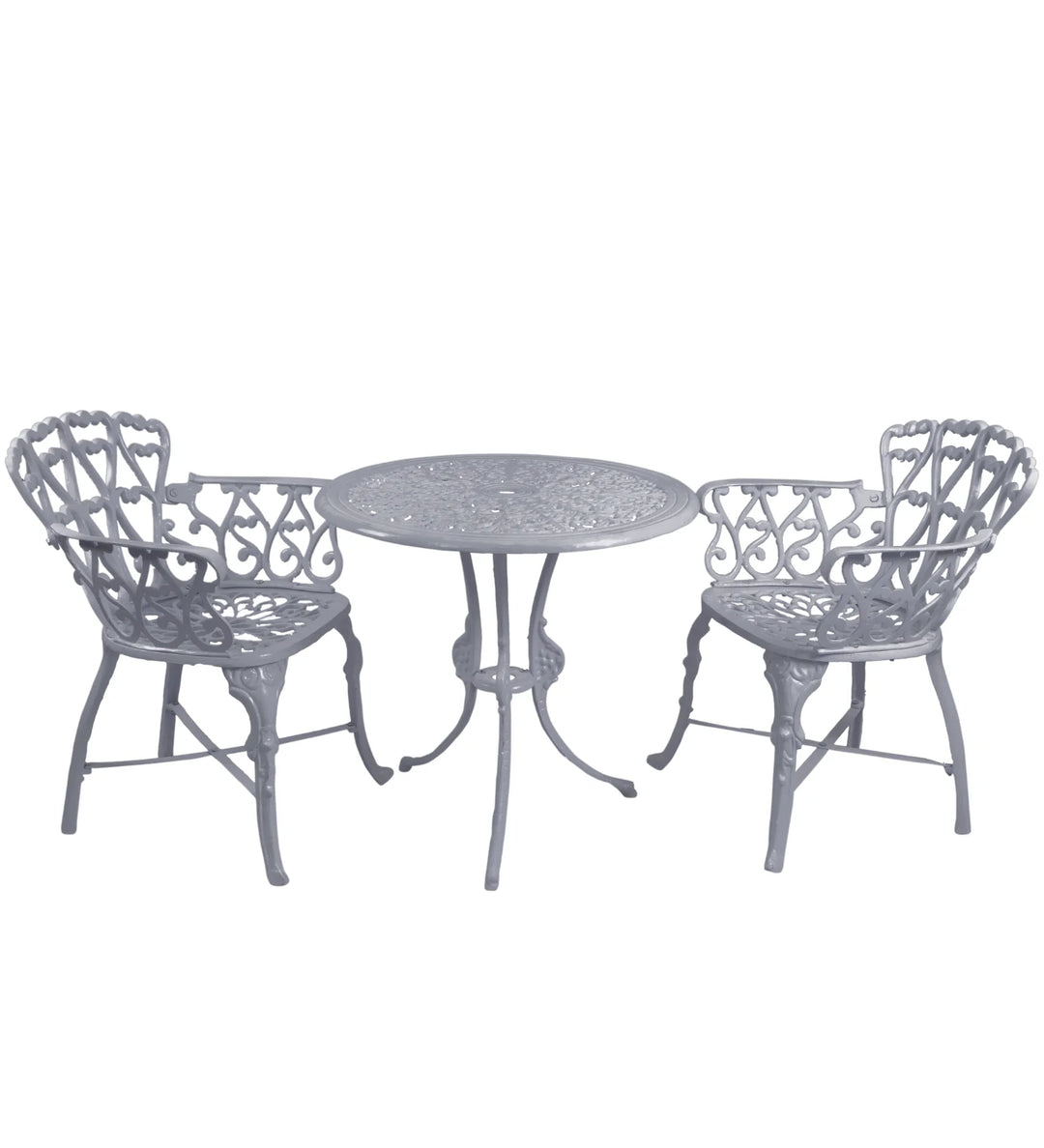 Virasat Rino Cast Aluminium Garden Patio Seating 2 Chair and 1 Table Set