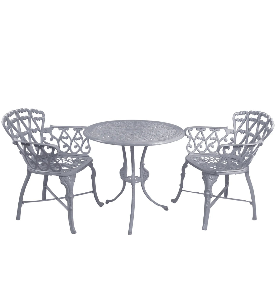 Virasat Cast Aluminium Garden Patio Seating 2 Chair and 1 Table Set-VIRASAT FURNITURE & FURNISHING