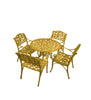 Virasat Cast Aluminium Garden Patio Seating 4 Chair and 1 Table Set-VIRASAT FURNITURE & FURNISHING