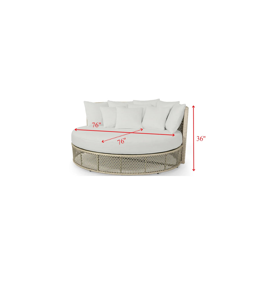 Virasat Outdoor Poolside Sunbed With Cushion Daybed-VIRASAT FURNITURE & FURNISHING