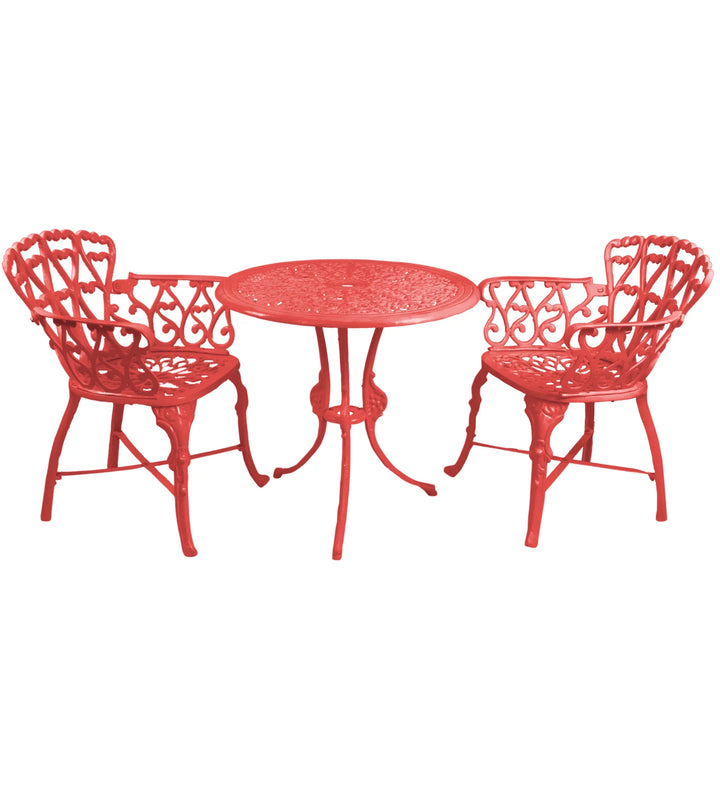 Virasat Rino Cast Aluminium Garden Patio Seating 2 Chair and 1 Table Set