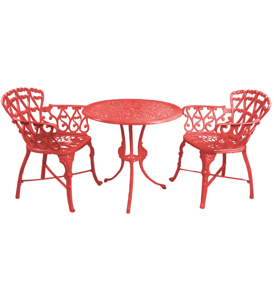 Virasat Cast Aluminium Garden Patio Seating 2 Chair and 1 Table Set-VIRASAT FURNITURE & FURNISHING