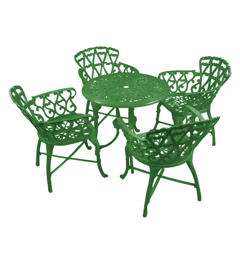 Virasat Cast Aluminium Garden Patio Seating 4 Chair and 1 Table Set-VIRASAT FURNITURE & FURNISHING