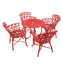 Virasat Cast Aluminium Garden Patio Seating 4 Chair and 1 Table Set-VIRASAT FURNITURE & FURNISHING