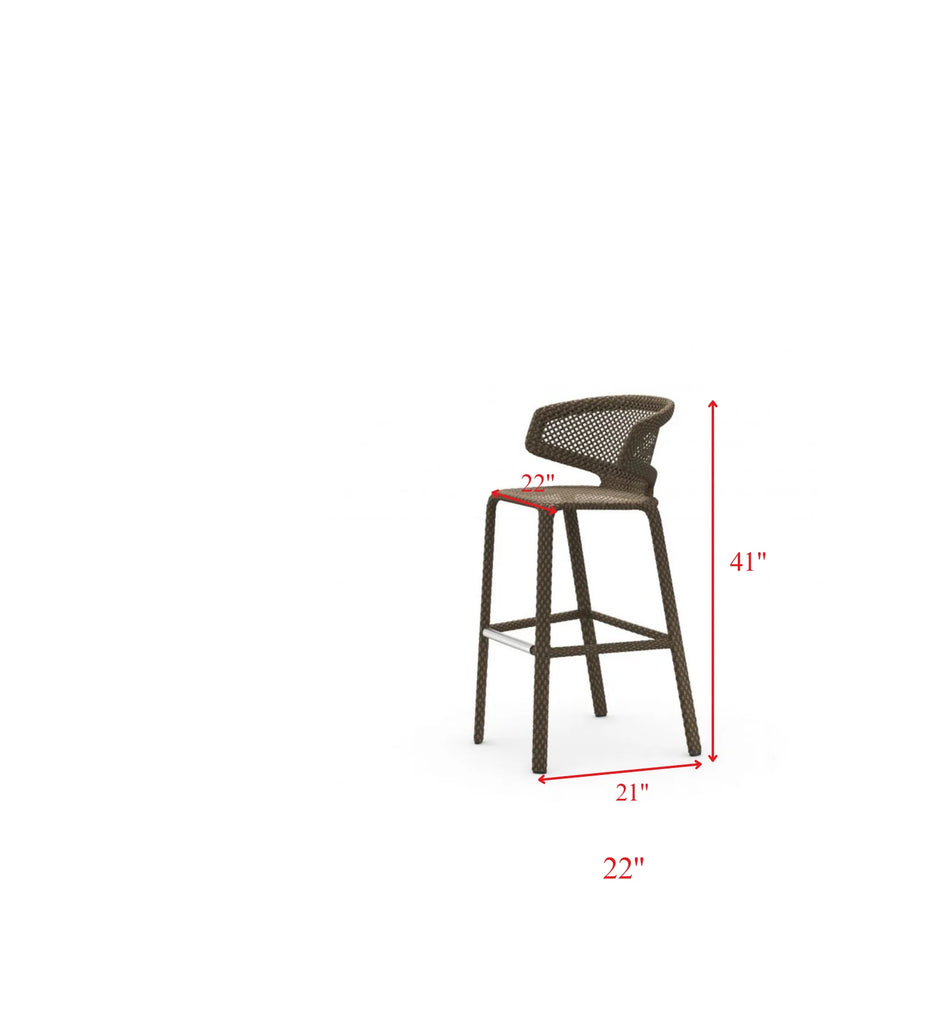 Virasat Outdoor Patio Bar Set 2 Chairs and 1 Table Set (Brown)-VIRASAT FURNITURE & FURNISHING