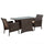 Virasat Outdoor Patio Seating Set 2 Chairs and 1 Table Set (Brown)-VIRASAT FURNITURE & FURNISHING