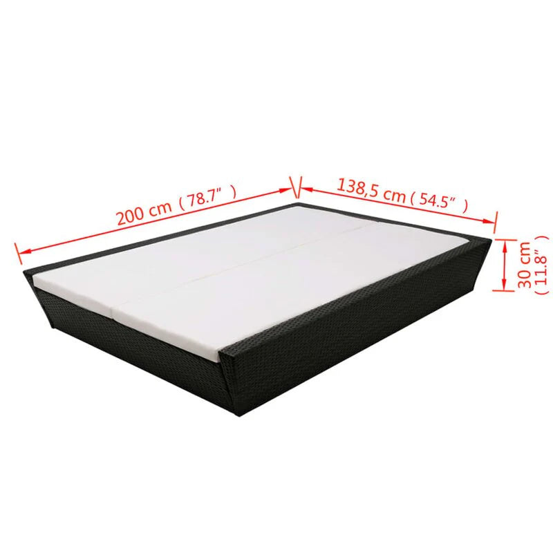 Virasat Outdoor Poolside Sunbed With Cushion Daybed (Black/Brown)-VIRASAT FURNITURE & FURNISHING