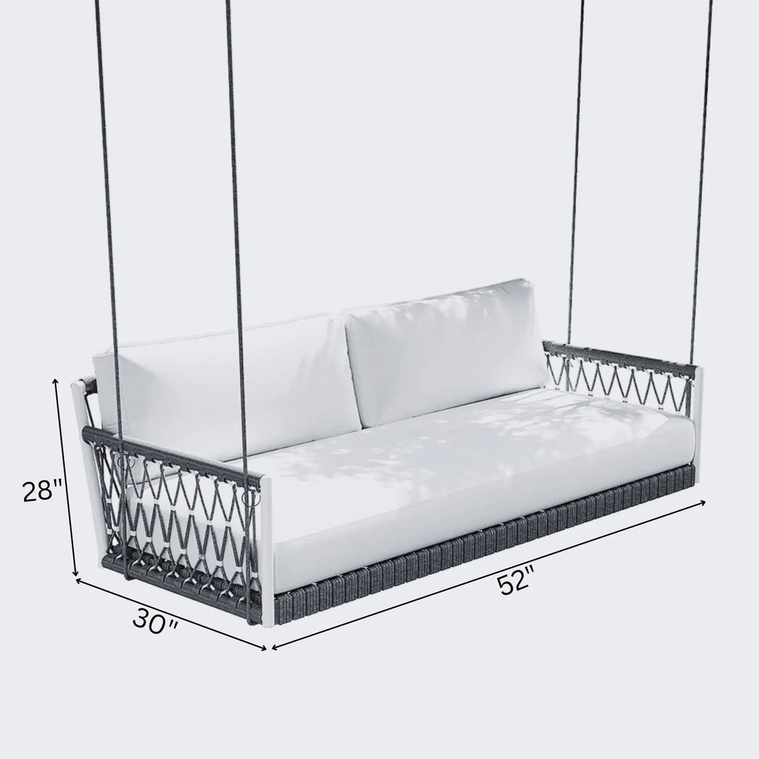 Virasat Rosario Double Seater Hanging Swing Without Stand For Balcony, Garden Swing Braided & Rope