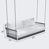 Virasat Double Seater Hanging Swing Without Stand For Balcony, Garden Swing Braided & Rope-VIRASAT FURNITURE & FURNISHING