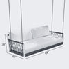 Virasat Three Seater Hanging Swing Without Stand For Balcony, Garden Swing Braid & Rope-VIRASAT FURNITURE & FURNISHING