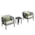 Virasat Outdoor Patio Seating Set 2 Chairs and 1 Table Set (GREY) Braided & Rope-VIRASAT FURNITURE & FURNISHING