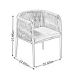VIRASAT FURNITURE ROCÍO DE LA OUTDOOR PATIO SEATING SET 2 CHAIRS AND 1 TABLE SET (GREEN) BRAIDED & ROPE