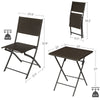 Virasat Outdoor Patio Seating Set 2 Chairs and 1 Table Set Dark Brown-VIRASAT FURNITURE & FURNISHING