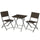 Virasat Outdoor Patio Seating Set 2 Chairs and 1 Table Set Dark Brown-VIRASAT FURNITURE & FURNISHING