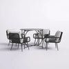 Virasat Outdoor Patio Seating Set 4 Chairs and 1 Table Set Braided & Rope-VIRASAT FURNITURE & FURNISHING