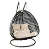Virasat Double Seater Hanging Swing With Stand For Balcony, Garden Swing (Black)-VIRASAT FURNITURE & FURNISHING