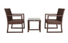 Virasat Outdoor Patio Seating Set 2 Chairs and 1 Table Set (Brown)-VIRASAT FURNITURE & FURNISHING