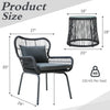 VIRASAT FURNITURE Outdoor Patio Garden 3 Piece All Weather Resistant Furniture Set