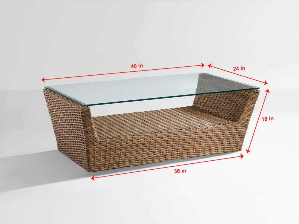 Virasat Outdoor Garden Balcony Sofa Set 2 Seater, 2 Single Seater and 1 Center Table With 1 Side Table Set (Brown + Beige)-VIRASAT FURNITURE & FURNISHING