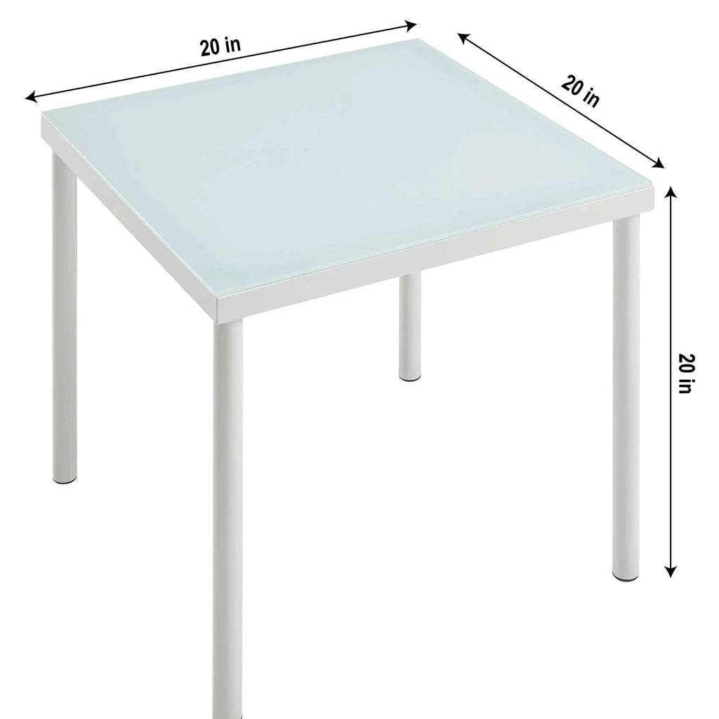 Virasat Outdoor Patio Seating Set 2 Chairs and 1 Table Set (White) Braided & Rope-VIRASAT FURNITURE & FURNISHING
