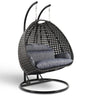 Virasat Double Seater Hanging Swing With Stand For Balcony, Garden Swing (Black)-VIRASAT FURNITURE & FURNISHING