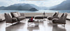VIRASAT FURNITURE OUTDOOR ROPE SOFA SET 6-SEATER WITH OTTOMAN & CENTER TABLE (GREY) - GARDEN & BALCONY BRAIDED SET