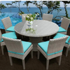Virasat Outdoor Patio Dining Set 8 Chairs and 1 Table (Silver)
