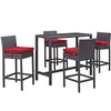 Virasat Outdoor Patio Bar Sets 4 Chairs and 1 Table (Dark Brown)-VIRASAT FURNITURE & FURNISHING